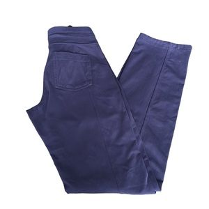 Athleta aubergine pull on athleisure pants / leggings zipped pockets size XS